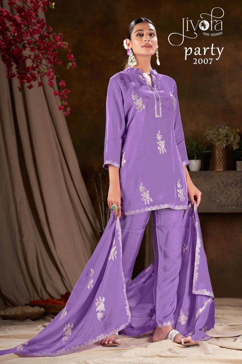 SERIES 2002 TO 2008 NX BY JIVORA JACQUARD SALWAR KAMEEZ WHOLESALER IN INDIA 1