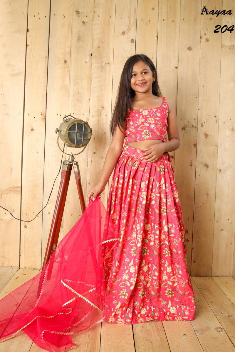 YAANA VOL 2 BY AAYAA SEQUINS CROCHET CHINON KIDS LEHENGA CHOLI MANUFACTURER IN INDIA 1