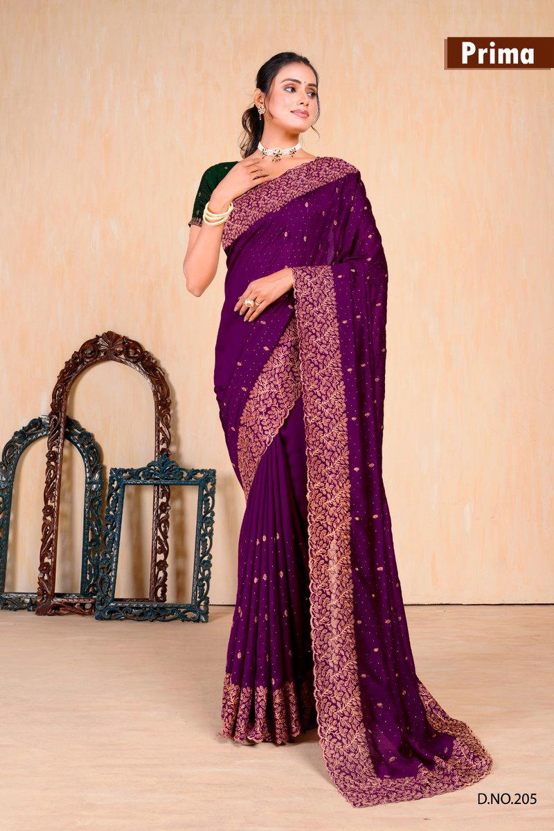 D.NO. 201 TO 205 BY PRIMA PARTY WEAR SAREE WHOLESALER IN INDIA 1