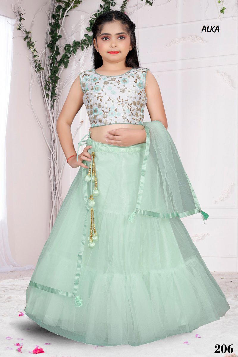 ALKA VOL 24 BY ALKA  DESIGNER EMBROIDERY KIDS LEHENGA CHOLI MANUFACTURER IN INDIA 1