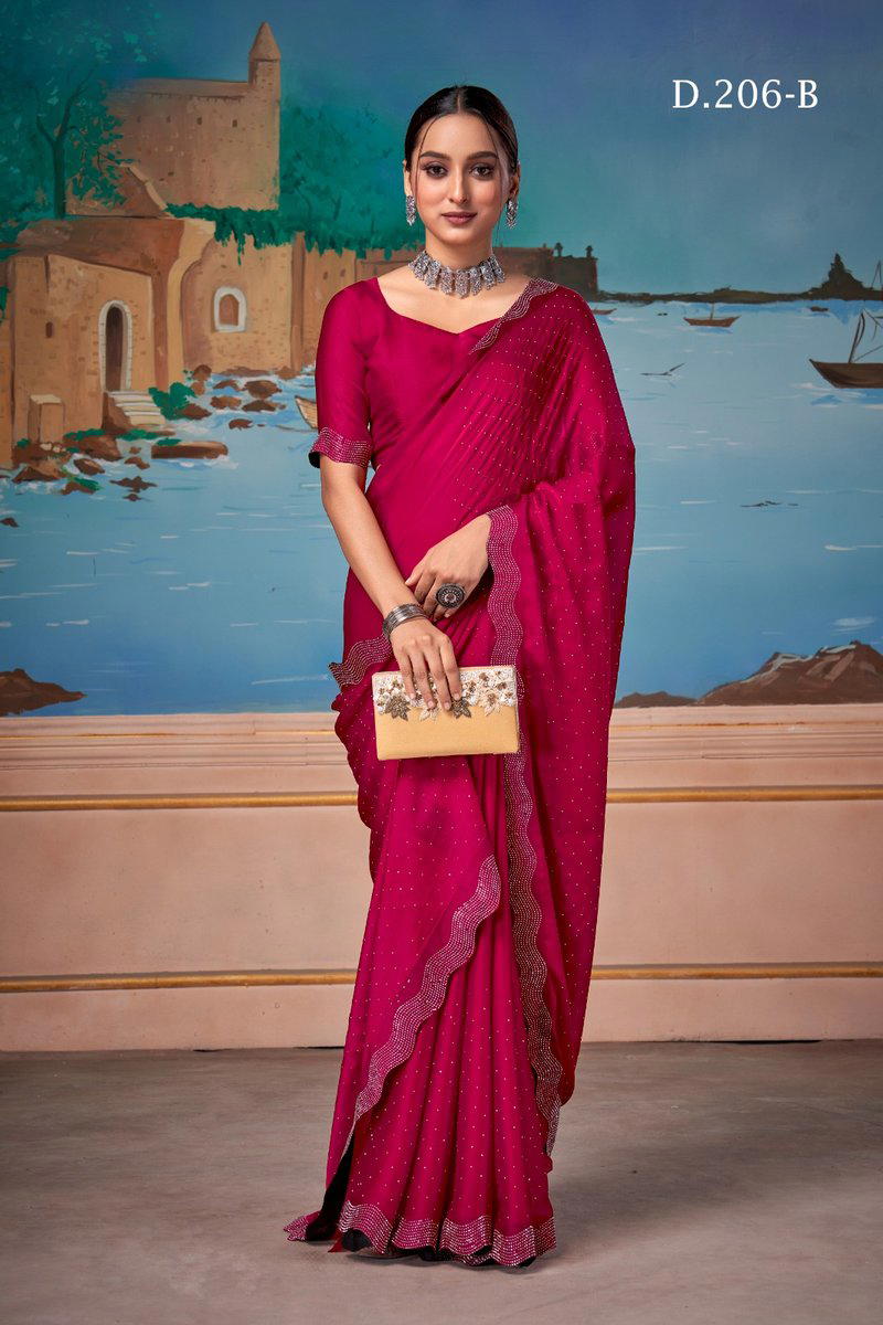 D.NO. 206A TO 206G BY SUMA DESIGNER CHIFFON SAREE WHOLESALER IN INDIA 1