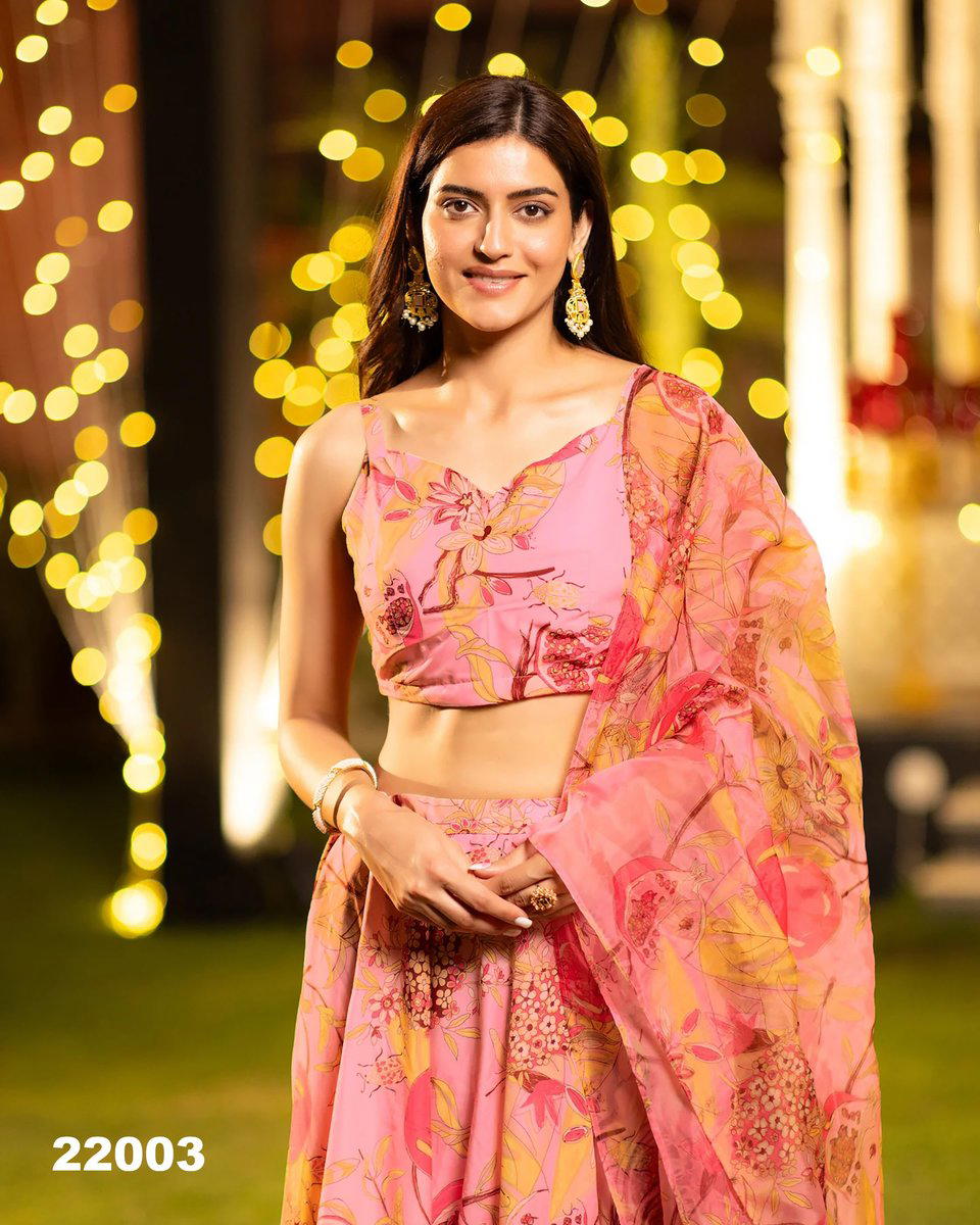 LUCAYA LUCAYA VOL-22 22001 TO 22007 DESIGNER CHINON LEHENGA CHOLI WHOLESALER IN INDIA 1