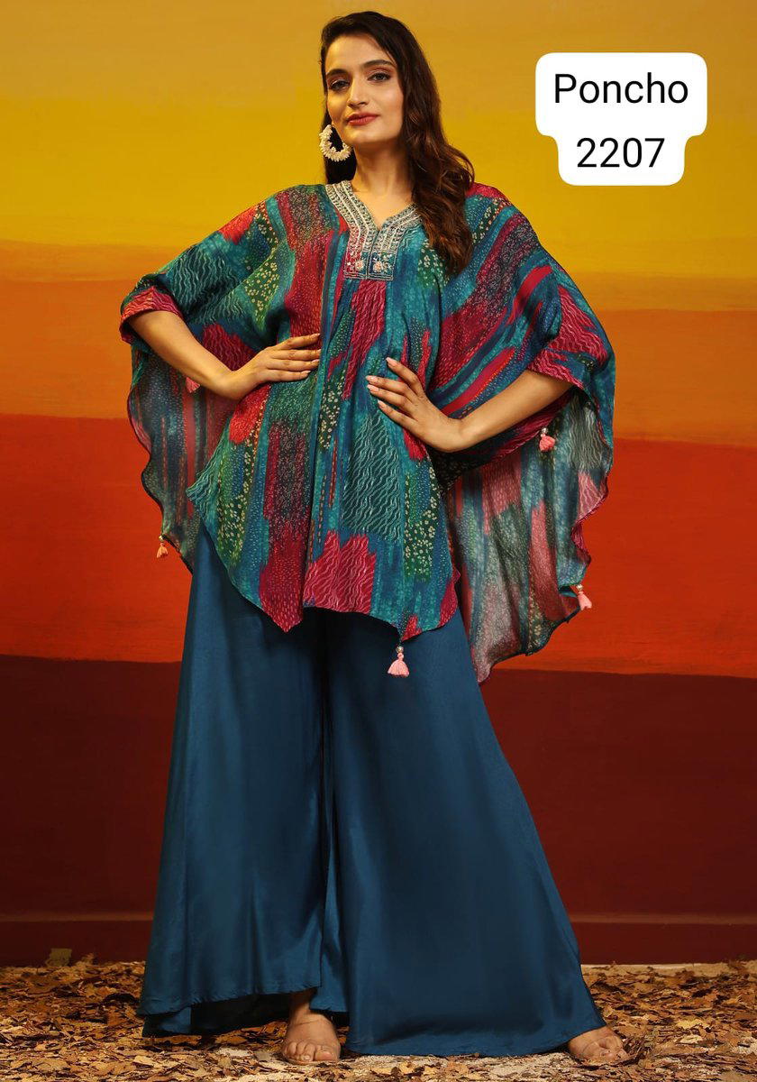 PONCHO BY SAGAR IMPEX MUSLIN SALWAR KAMEEZ WHOLESALER IN INDIA 1