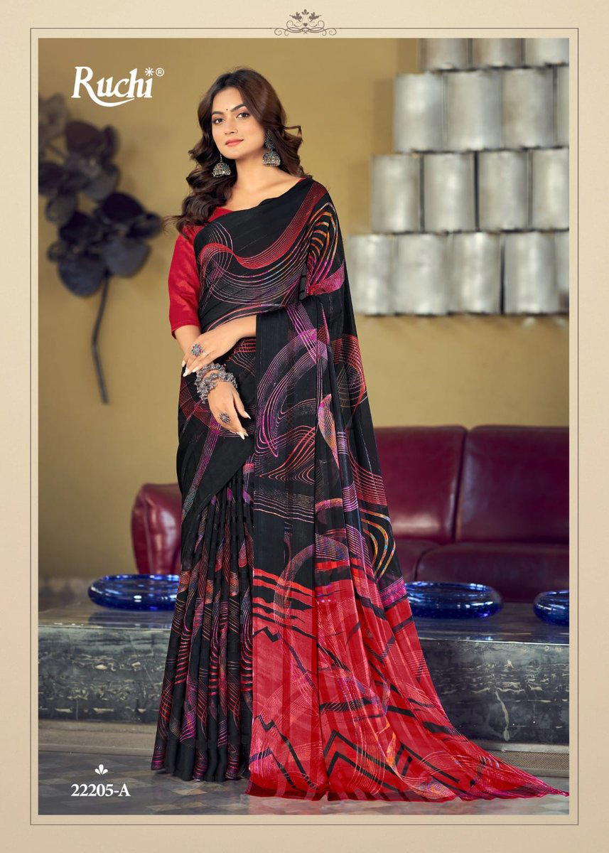 VARTIKA SILK BLACK SPECIAL BY RUCHI SILK SAREE WHOLESALER IN INDIA 1