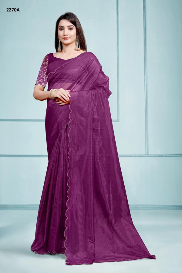 RANISA 2270A TO 2270F DESIGNER NET SAREE WHOLESALER IN INDIA