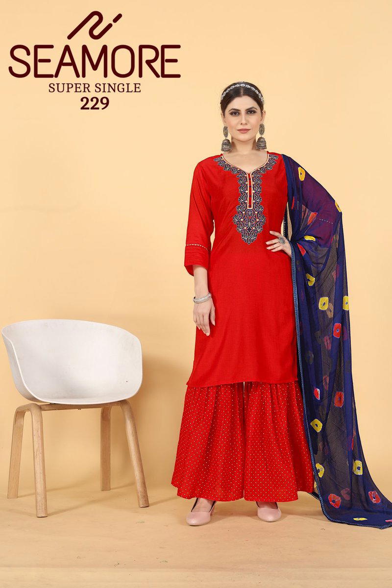 SUPER SINGLE BY SEAMORE EMBROIDERY SALWAR KAMEEZ MANUFACTURER IN INDIA 1