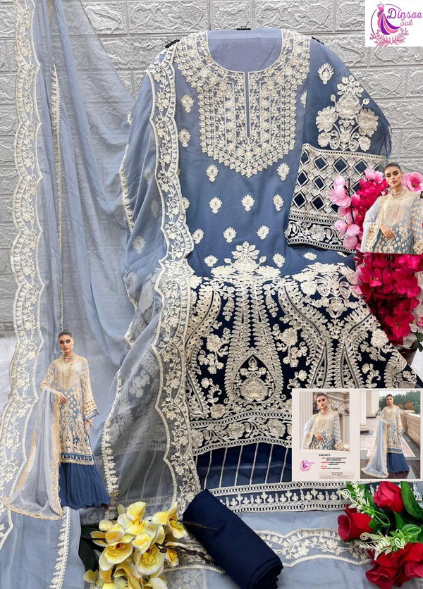 D.NO. 237A TO 237D BY DINSAA EMBROIDERY SALWAR KAMEEZ MANUFACTURER IN INDIA