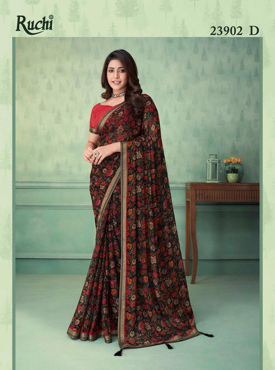 VAANI VOL-3 BY RUCHI CHIFFON SAREE WHOLESALER IN INDIA 1