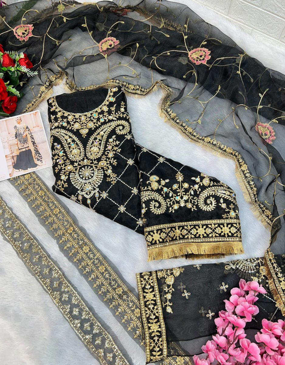 D.NO. 241A TO 241D BY DINSAA ORGANZA SALWAR KAMEEZ WHOLESALER IN INDIA 1