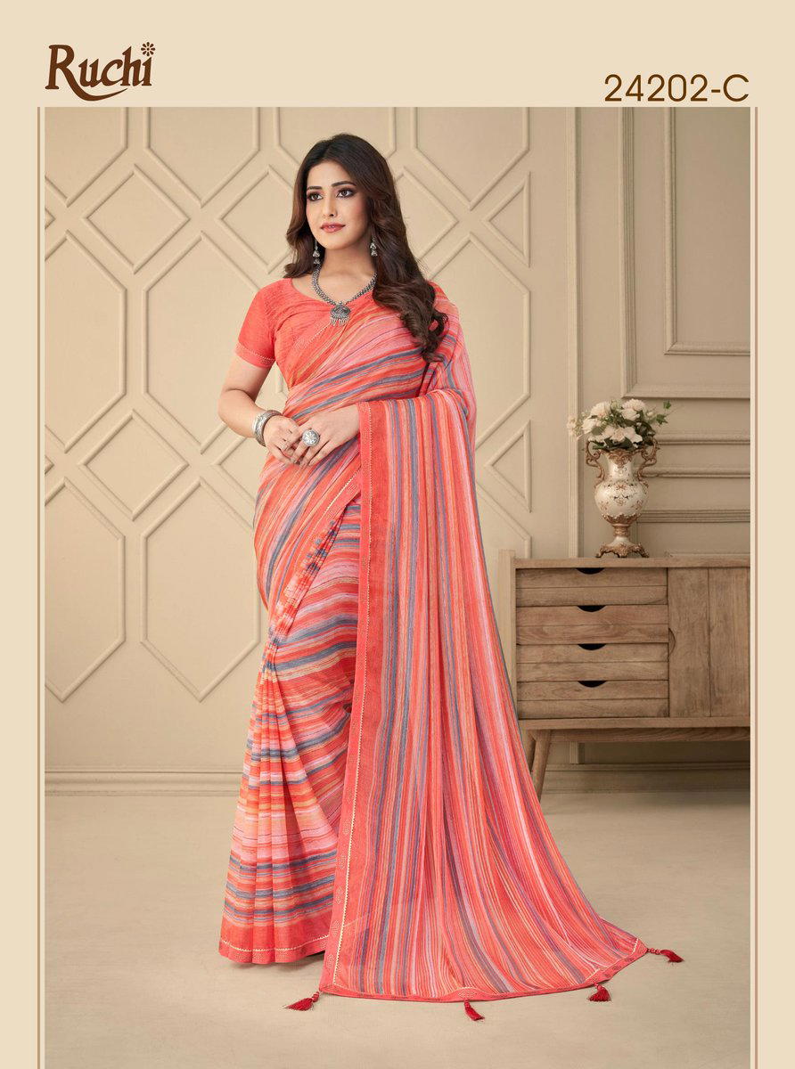 VANILLA BY RUCHI CHIFFON SAREE MANUFACTURER IN INDIA 1