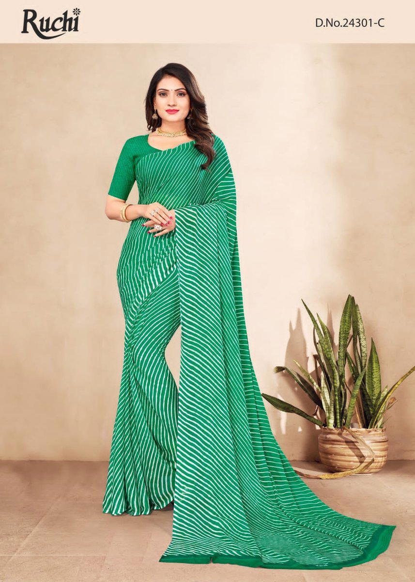 STAR CHIFFON VOL-104 BY RUCHI LEHRIYA SAREE WHOLESALER IN INDIA 1