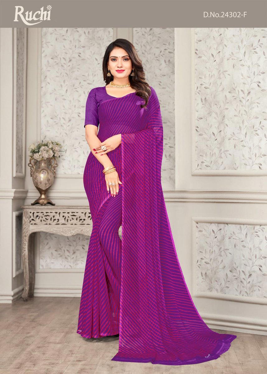 STAR CHIFFON VOL-105 BY RUCHI LEHRIYA SAREE WHOLESALER IN INDIA 1