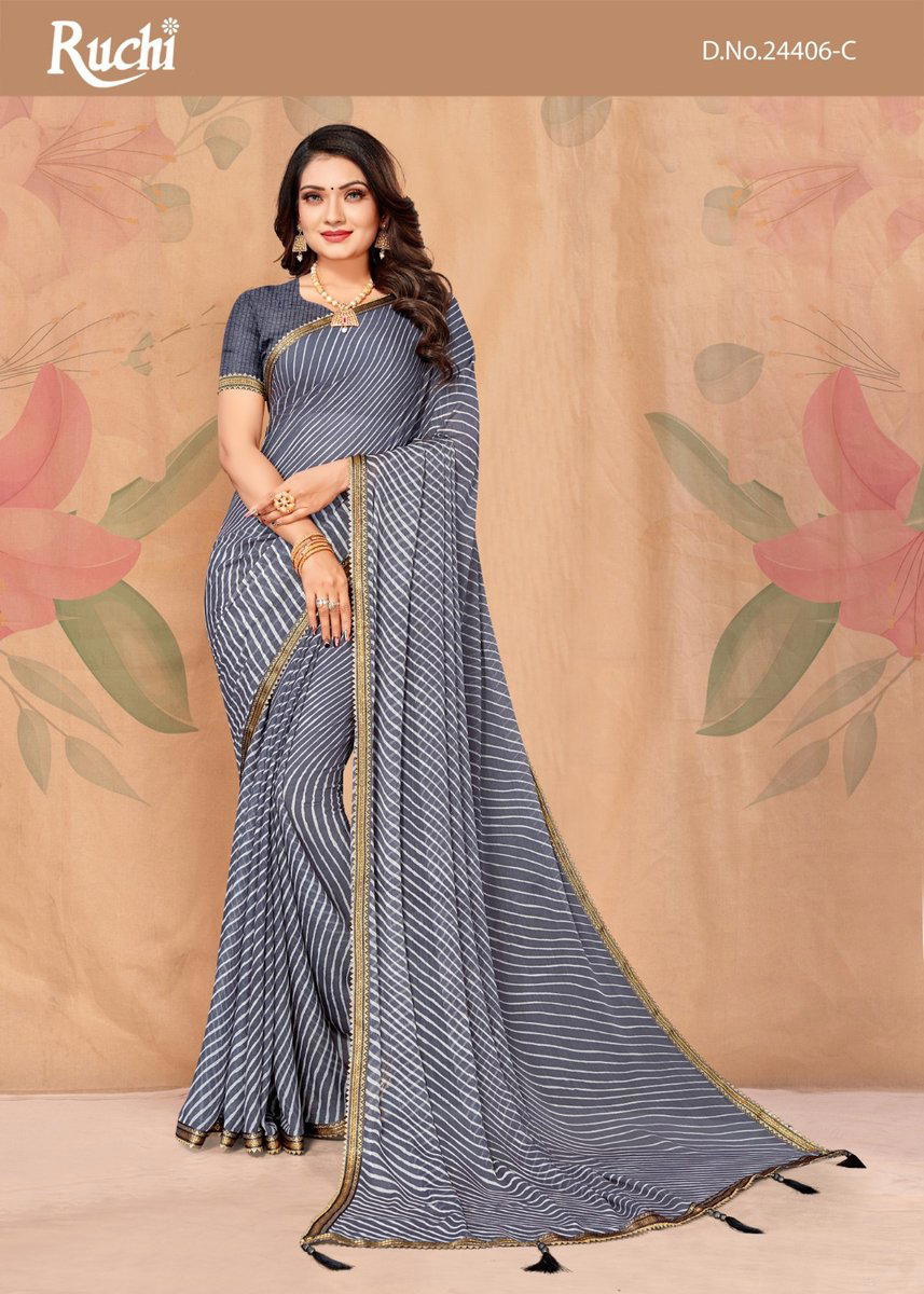 JALPARI VOL-9 BY RUCHI CHIFFON SAREE MANUFACTURER IN INDIA 1