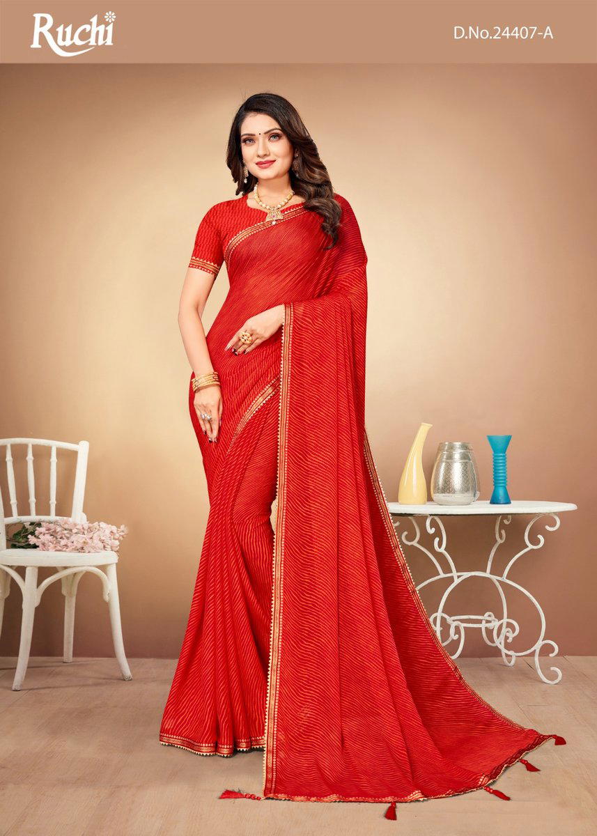 JALPARI VOL-10 BY RUCHI CHIFFON SAREE WHOLESALER IN INDIA 1