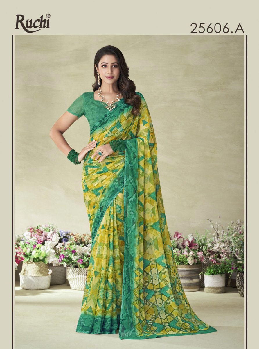 STAR CHIFFON 128TH EDITION BY RUCHI CHIFFON SAREE EXPORTER IN SURAT 1