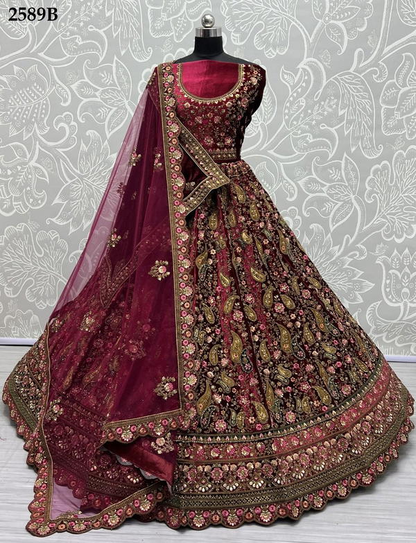 SERIES ‚Äì 2589A TO 2589C BY ANJANI ARTDESIGNER LEHENGA CHOLI WHOLESALER IN INDIA