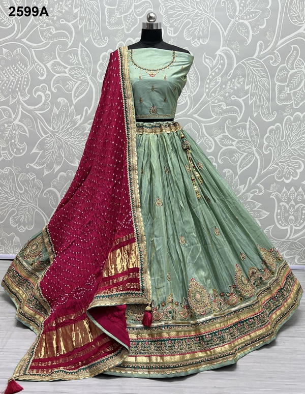 SERIES – 2599A & 2599B BY ANJANI ART FANCY EMBROIDERY LEHENGA CHOLI WHOLESALER IN INDIA