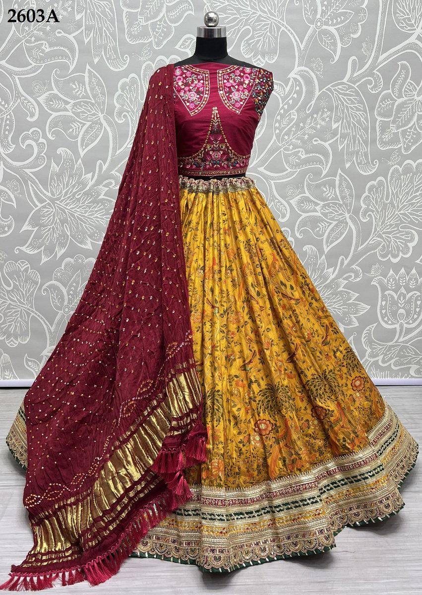SERIES ‚Äì 2603A TO 2603E BY ANJANI ART HEAVY PRINTED LEHENGA CHOLI WHOLESALER IN INDIA 1