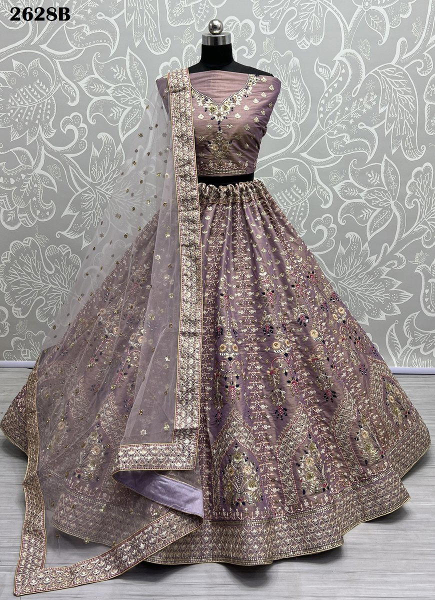 SERIES ‚Äì 2628A TO 2628C BY ANJANI ART EMBROIDERY LEHENGA CHOLI WHOLESALER IN INDIA 1