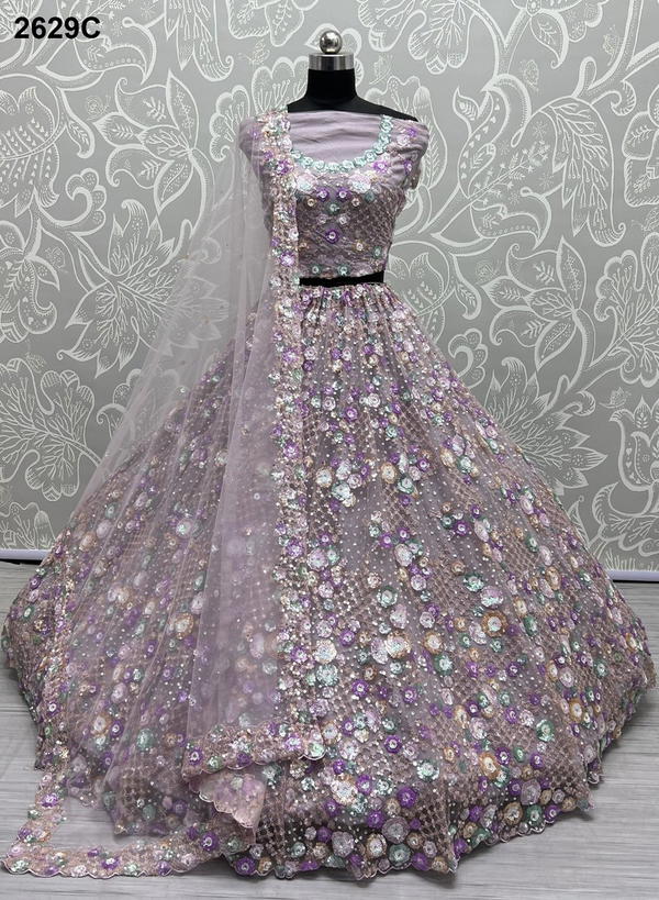 SERIES – 2629A TO 2629D BY ANJANI ART EMBROIDERY LEHENGA CHOLI MANUFACTURER IN INDIA