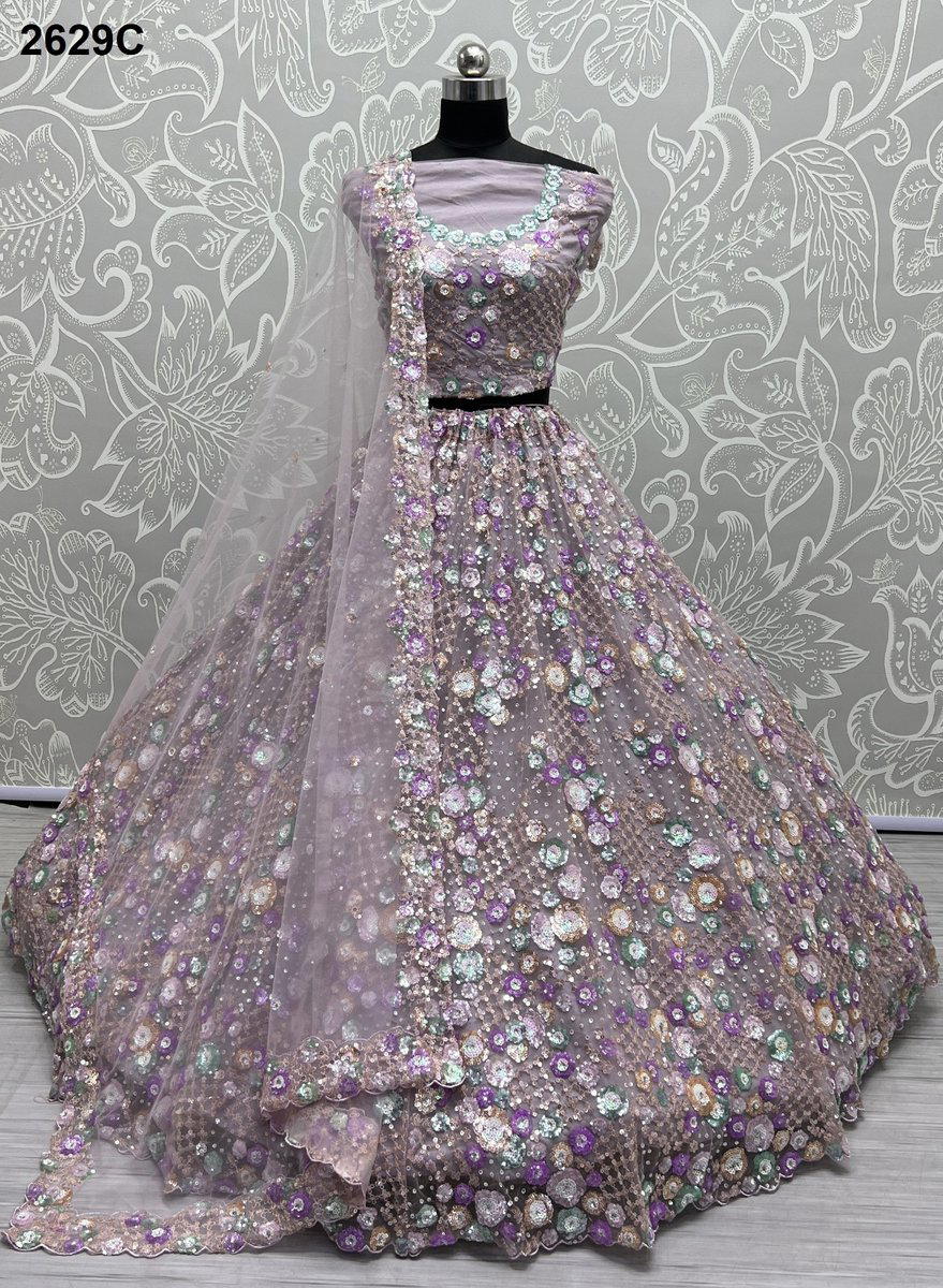 SERIES – 2629A TO 2629D BY ANJANI ART EMBROIDERY LEHENGA CHOLI MANUFACTURER IN INDIA 1