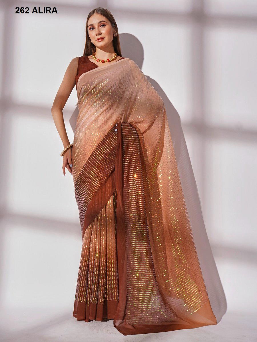 D.NO. 262 ALIRA BY LAXMINAM GEORGETTE SAREE MANUFACTURER IN INDIA 1