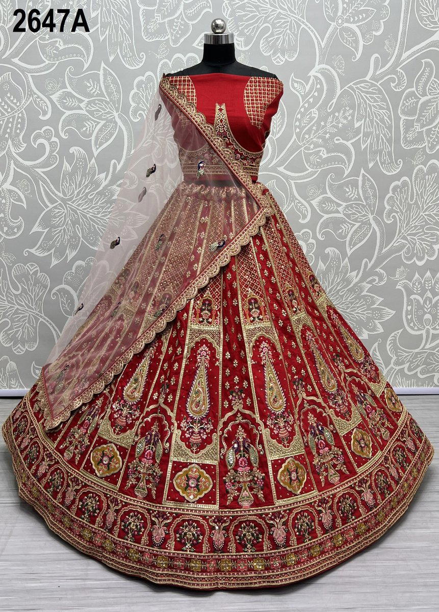 D.NO. 2647A & 2647B BY ANJANI ART DESIGNER LEHENGA CHOLI WHOLESALERS IN SURAT 1