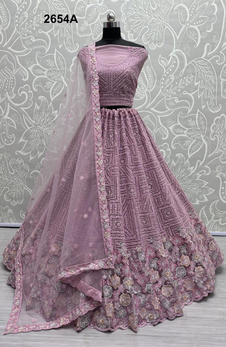 D.NO. 2654A TO 2654D BY ANJANI ART EMBROIDERY LEHENGA CHOLI WHOLESALER IN INDIA 1