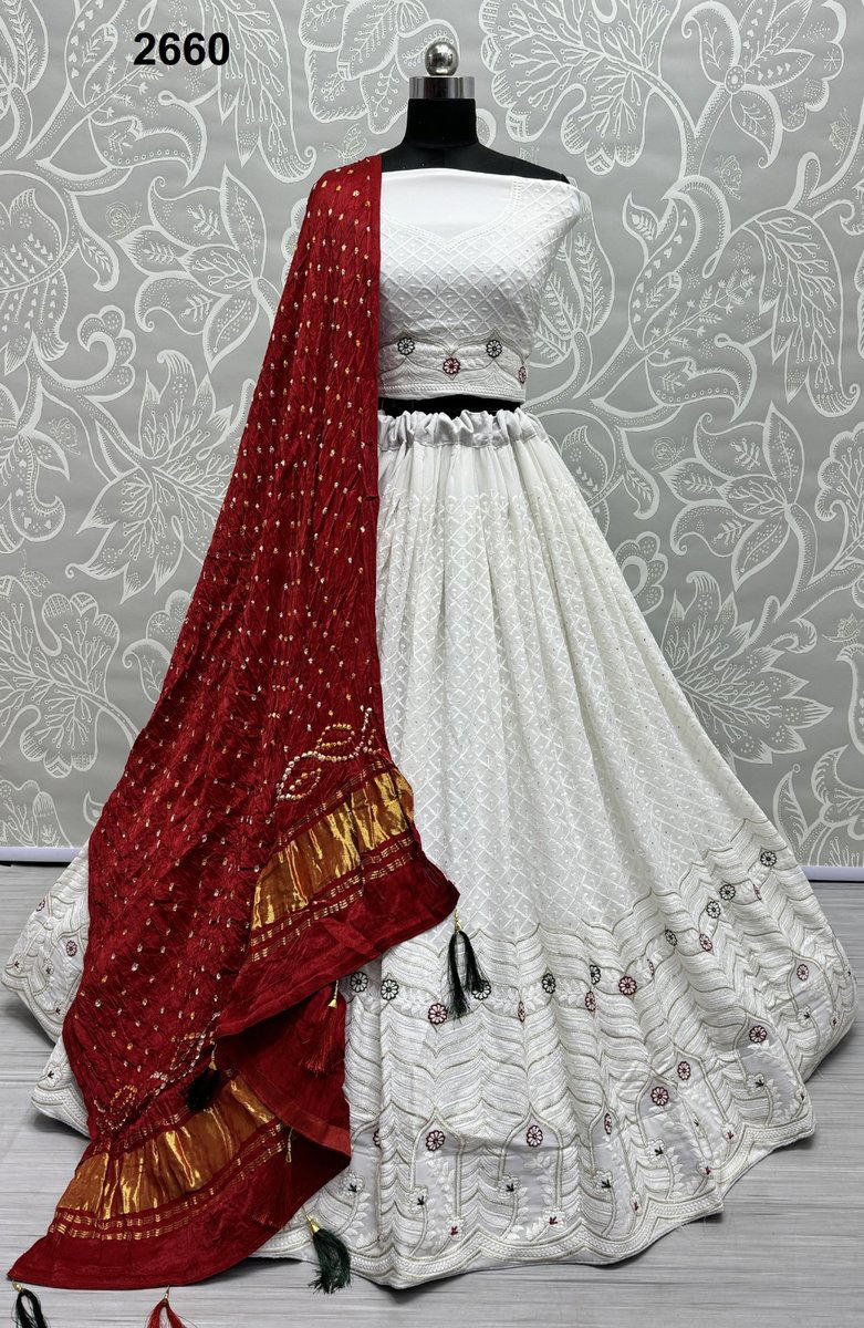 D.NO. 2660 BY ANJANI ART GEORGETTE LEHENGA CHOLI MANUFACTURER IN INDIA 1