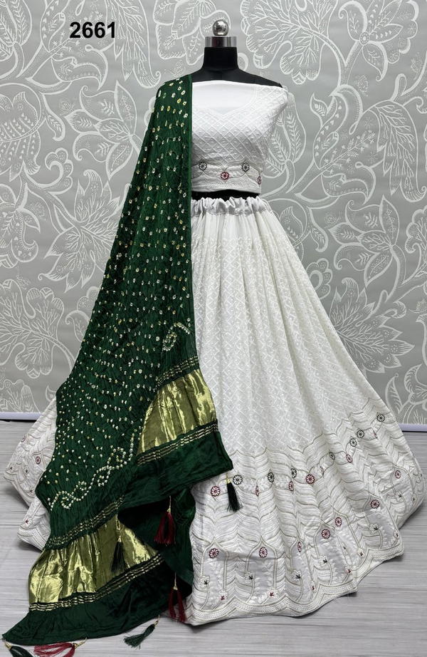 D.NO. 2661 BY ANJANI ART GEORGETTE LEHENGA CHOLI MANUFACTURER IN INDIA