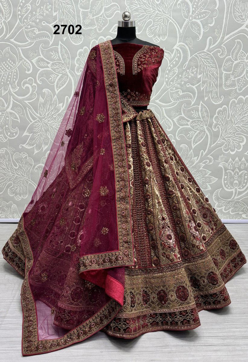 ANJANI ART 2702 DESIGNER WEDDING LEHENGA CHOLI WHOLESALER IN INDIA 1