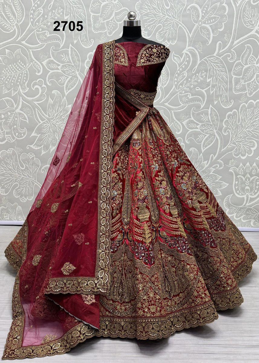 ANJANI ART 2705 DESIGNER WEDDING LEHENGA CHOLI WHOLESALER IN SURAT 1