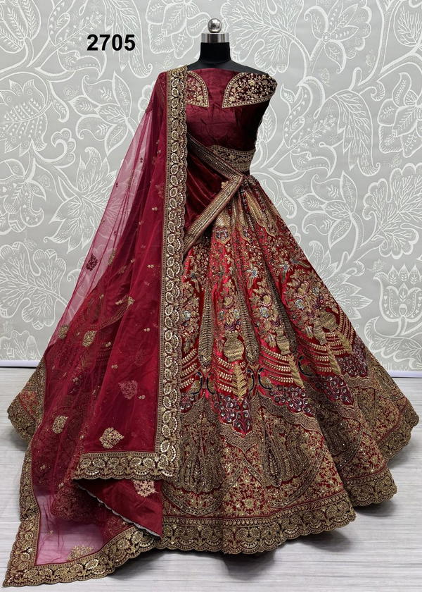 ANJANI ART 2705 DESIGNER WEDDING LEHENGA CHOLI WHOLESALER IN SURAT