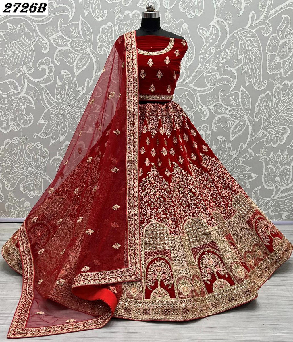 ANJANI ART 2726B DESIGNER WEDDING LEHENGA CHOLI WHOLESALER IN INDIA 1