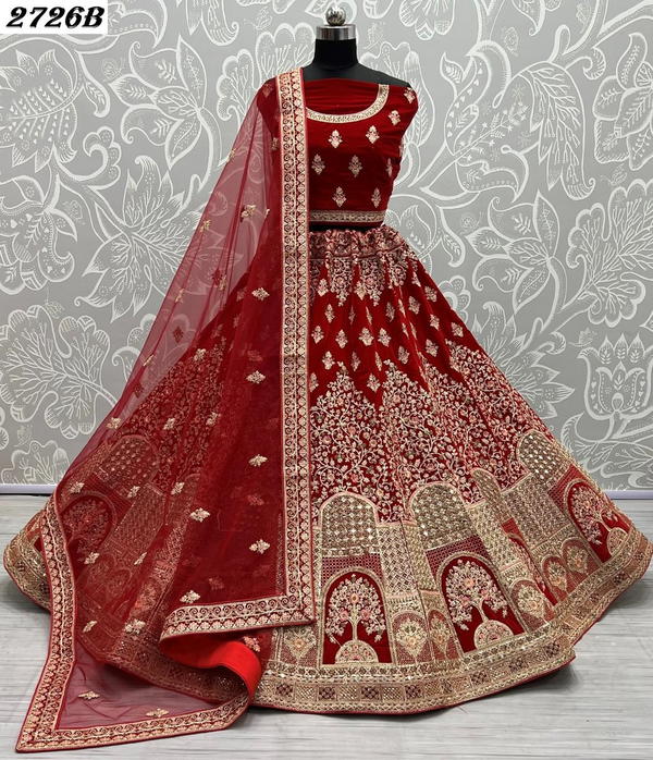 ANJANI ART 2726B DESIGNER WEDDING LEHENGA CHOLI WHOLESALER IN INDIA