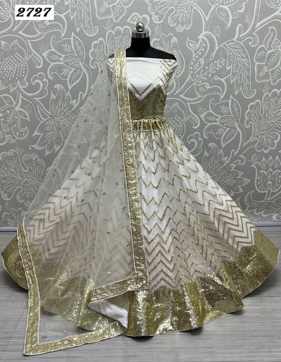 ANJANI ART 2727 DESIGNER NET LEHENGA CHOLI WHOLESALER IN INDIA 1