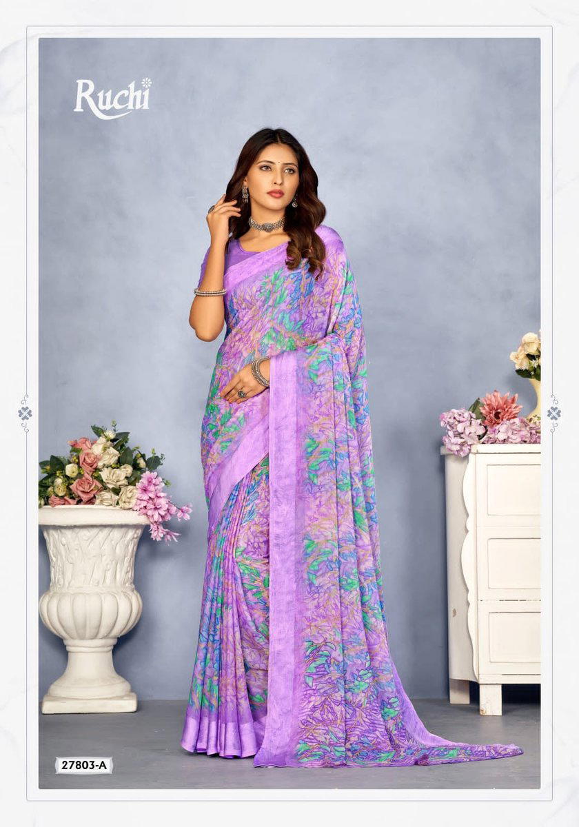 CHERRY VOL-37 BY RUCHI CHIFFON SAREE MANUFACTURER IN INDIA 1