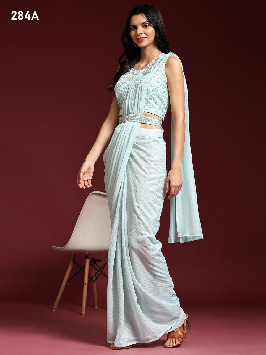 D.NO. 284A TO 284D BY AMOHA PARTY WEAR SAREE MANUFACTURER IN INDIA 1