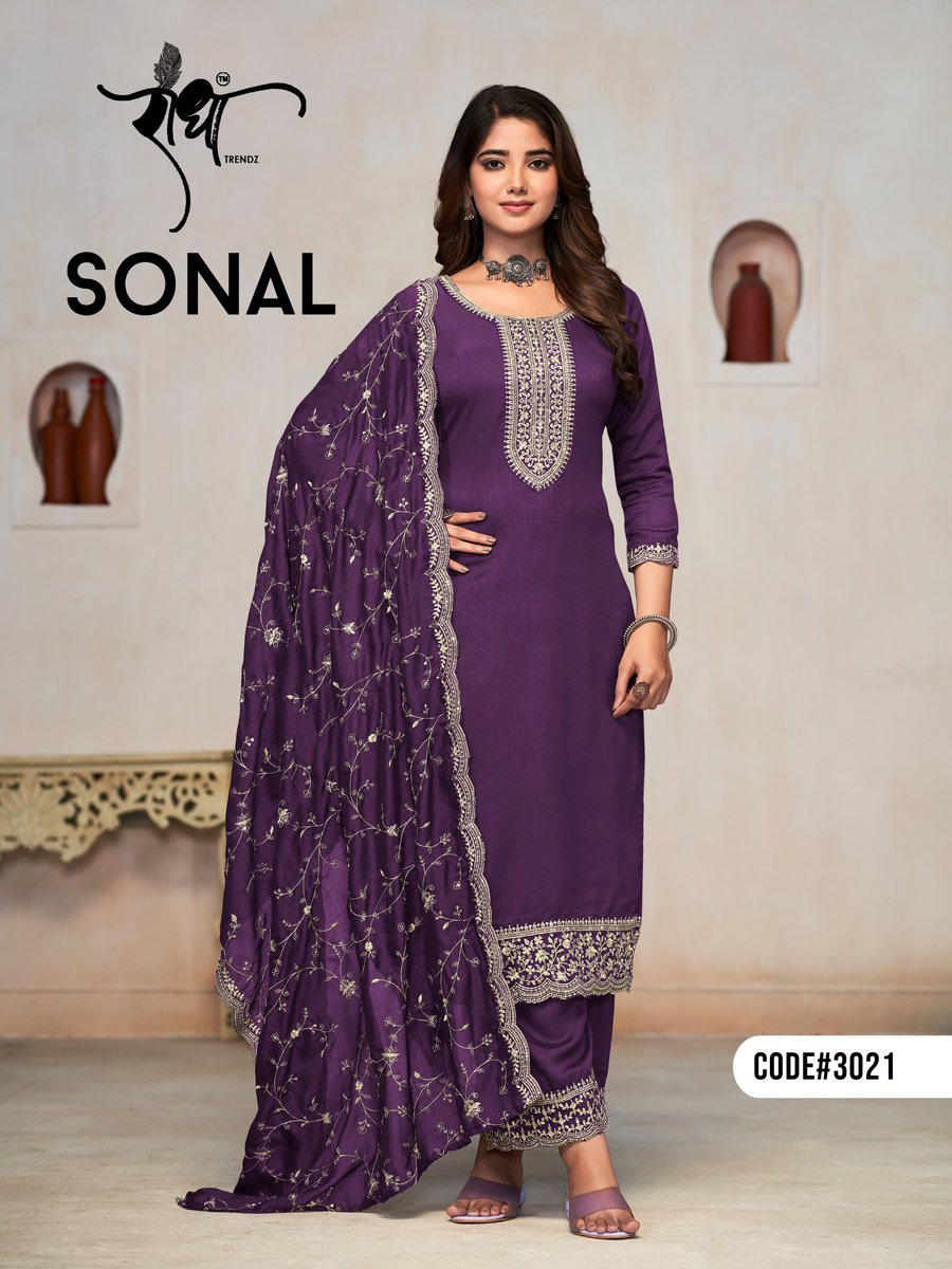RADHA SONAL 3021 TO 3024 DESIGNER SALWAR SUIT WHOLESALER IN INDIA 1