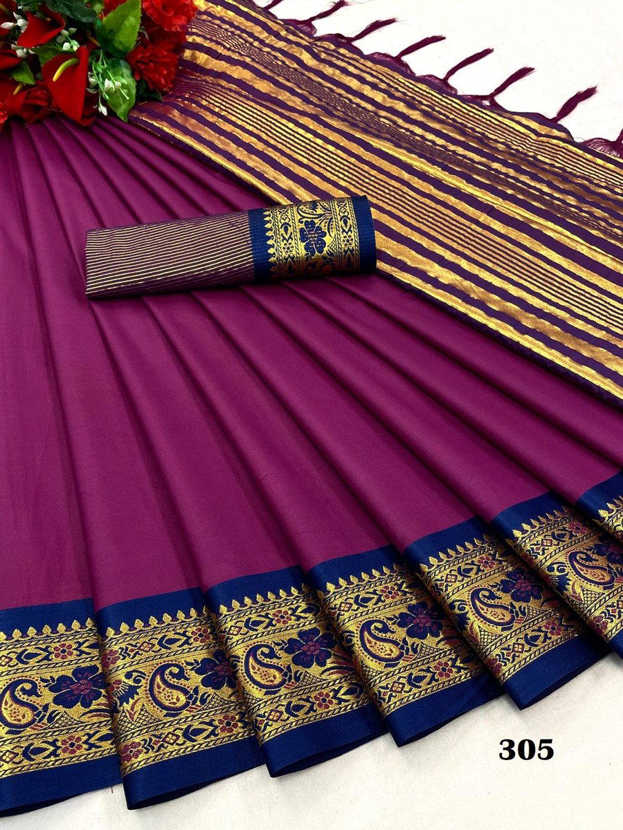 D.NO. 301 TO 308 BY M AV COTTON SILK SAREE MANUFACTURER IN INDIA 1