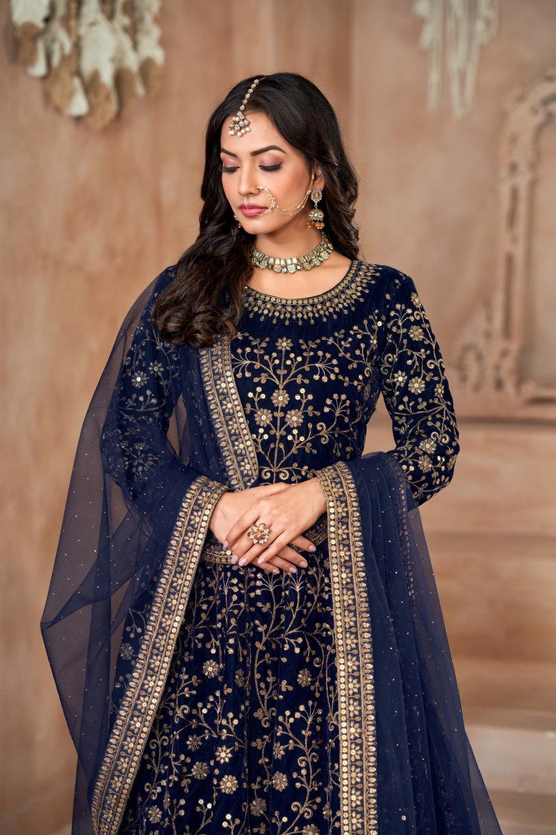 TWISHA TWISHA VOL-31 3111 & 3112 DESIGNER VELVET GOWN WHOLESALER IN INDIA 1