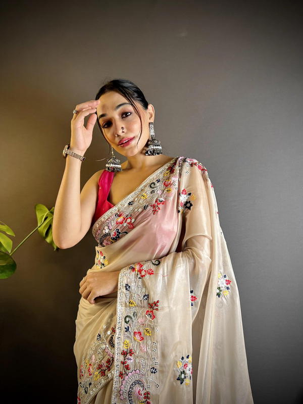 BT BT3136 DESIGNER EMBROIDERY SAREE WHOLESALER IN INDIA