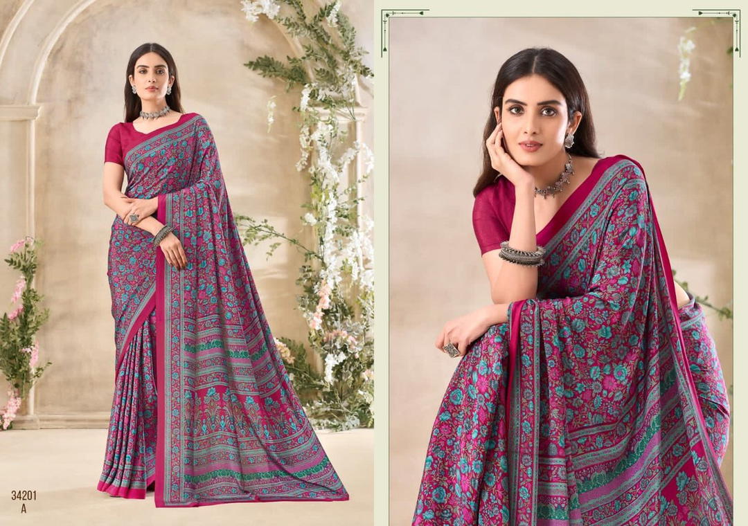 RUCHI VIVANTA SILK VOL-35 34201A TO 34203D DESIGNER SILK SAREE WHOLESALER IN SURAT 1
