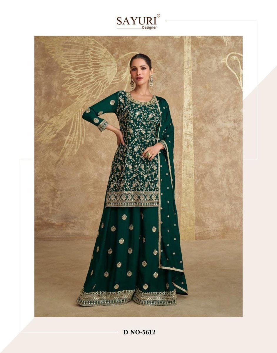 VIHANI 5612 BY SAUYRI DESIGNER DESIGNER PLAZZO SUIT WHOLESALER IN SURAT 1