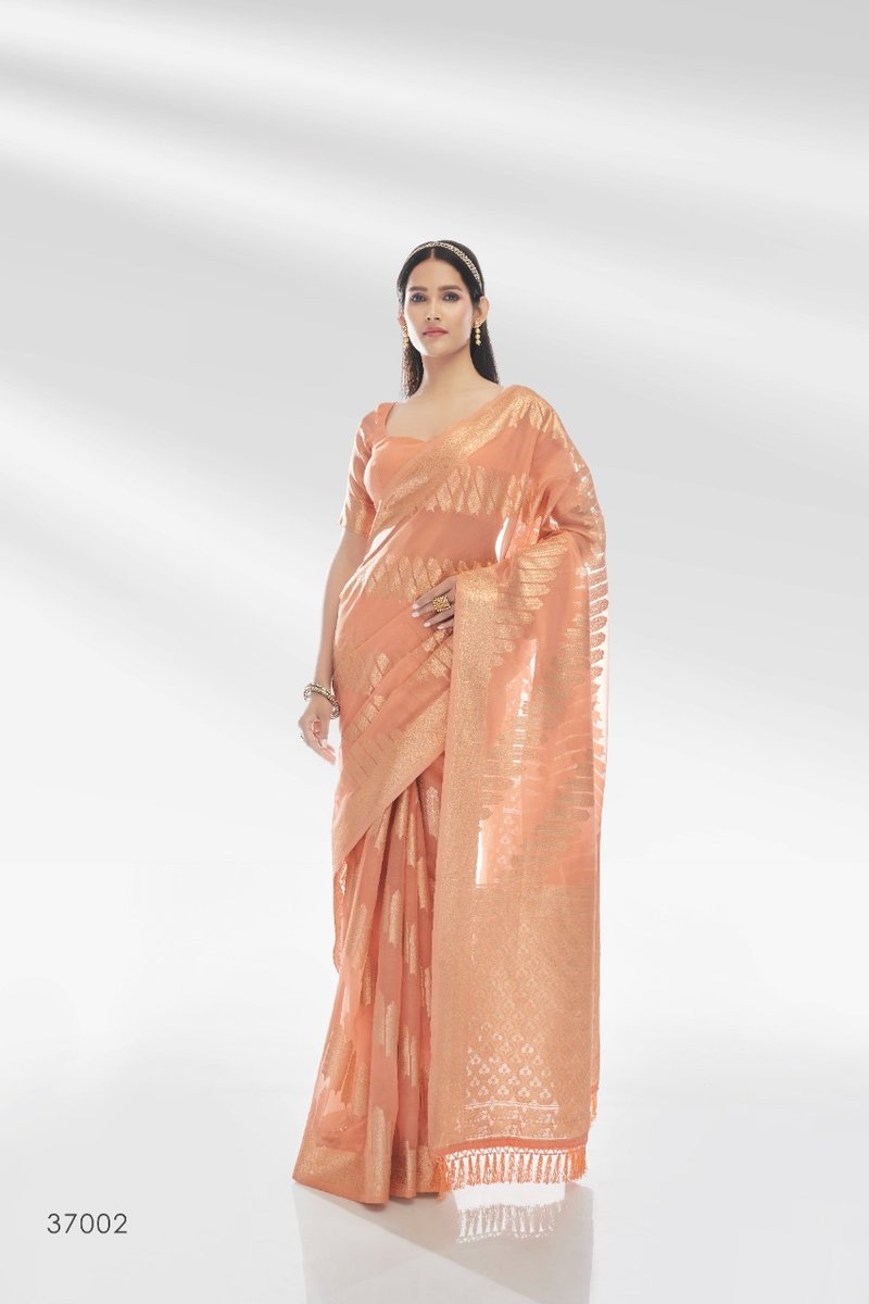 RAJPATH ABUDHAI ORGANZA 37001 TO 37006 DESIGNER PRINTED Banarasi SAREE WHOLESALER IN SURAT 1