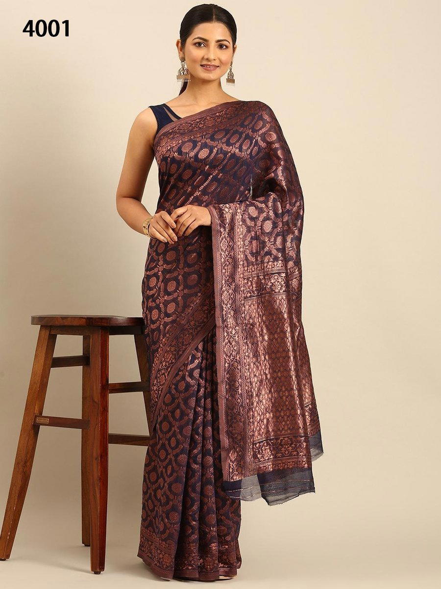 JIVORA HIGHLIGHTS 4001 TO 4017 DESIGNER PRINTED SAREE WHOLESALER IN SURAT 1