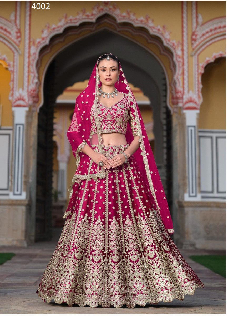 SENHORA SANGAM 4001 TO 4006 DESIGNER NET LEHENGA CHOLI WHOLESALER IN INDIA 1