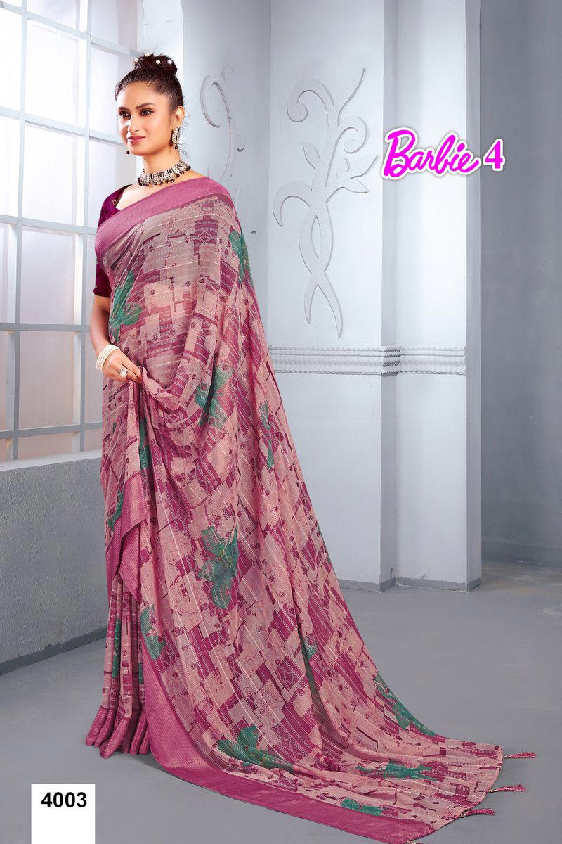 BARBIE VOL-04 BY MAHAMANI CREATION GEORGETTE SAREE MANUFACTURER IN INDIA 1
