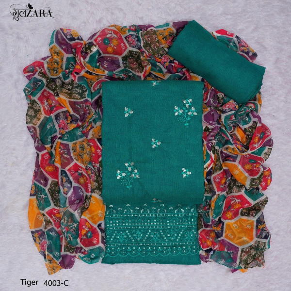 TIGER BY GULZARA EMBROIDERY SALWAR KAMEEZ MANUFACTURER IN INDIA
