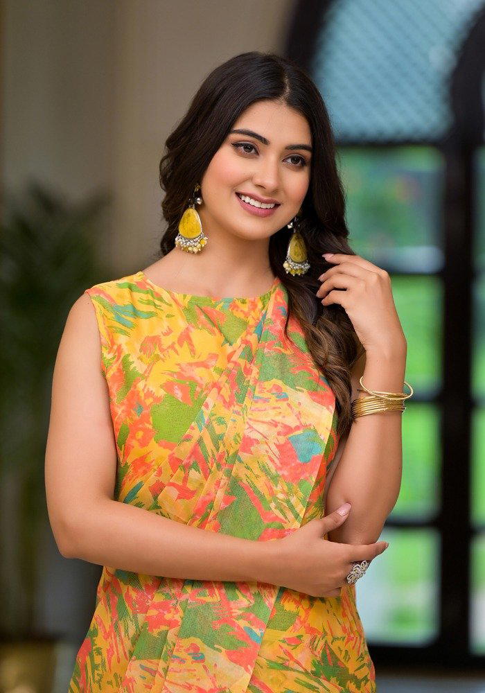 SHREEJA ASHWINI 45001 TO 45006 DESIGNER GEORGETTE SAREE WHOLESALER IN INDIA 1